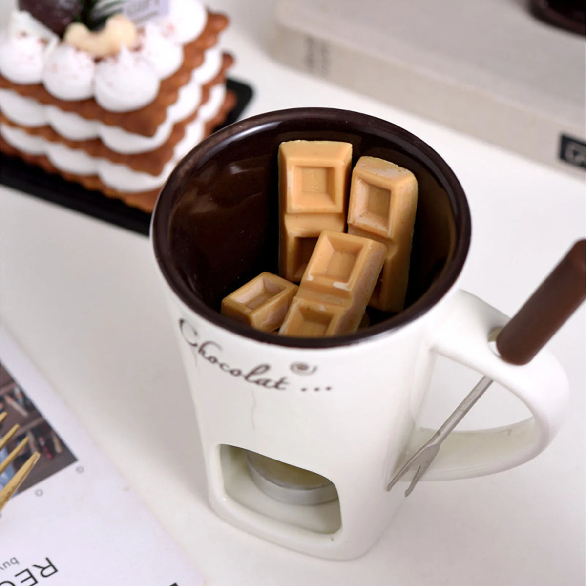 Taza para chocolate fundido: la fondue acogedora para dos