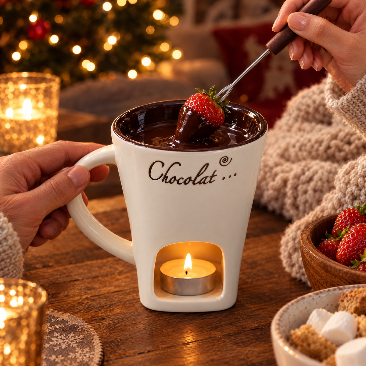 Taza para chocolate fundido: la fondue acogedora para dos