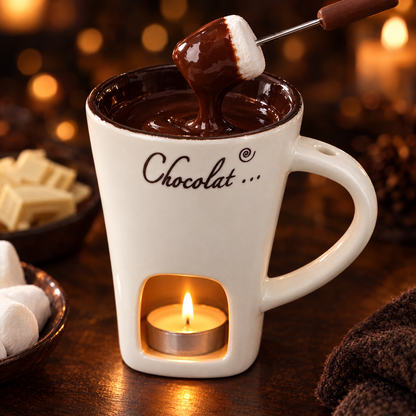 Taza para chocolate fundido: la fondue acogedora para dos